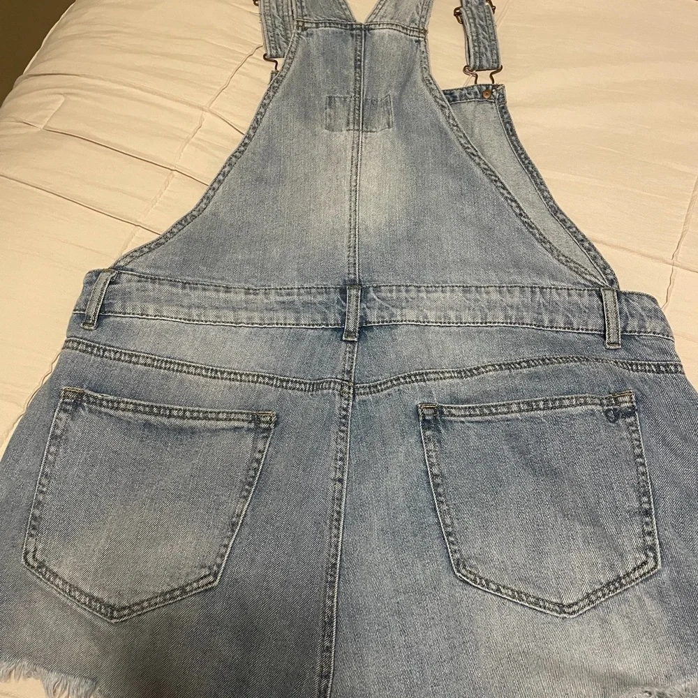 American Rag Light Blue Denim Overalls - Picture 4 of 5